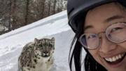 Escalofriante: esta es la selfie de la mujer atacada por un leopardo de las nieves en China