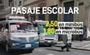 Desde el lunes, escolares en La Paz pagarán Bs 2,50 en minibuses y Bs 1,80 en micros