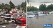 Tras inundación en Camino a Melipilla por lluvias: reportan decenas de autos atrapados