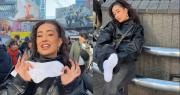 Influencer camina en medias para comprobar si las calles de Tokio son limpias y el resultado es sorprendente