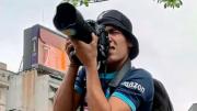 El fotógrafo Pablo Grillo volvió de visita a su hogar tras una larga internación