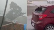 Tormentón con lluvias fuertes y granizo azotó a Mar del Plata: impactantes videos