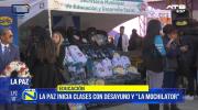 Desayuno y mochilas marcan el primer día de clases en La Paz