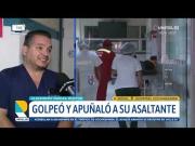 Hombre se defiende de asalto y apuñala a su atacante con su propia arma