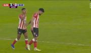 Alderete no completó el partido en la goleada del Sunderland