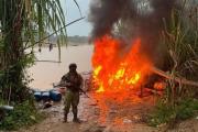 Ejército destruyó S/13 millones en materiales de minería ilegal en regiones