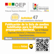 Elecciones Subnacionales 2026: TSE publica la lista de medios habilitados para difundir propaganda electoral