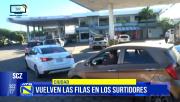 Filas reaparecen en surtidores de Santa Cruz por presunta escasez de combustible
