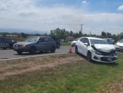 Cámara testigo: un accidente en cadena provocó caos vehícular en el Acceso Sur