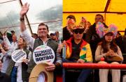 Paz y Lara disfrutan por separado del Carnaval en Oruro y destacan su riqueza cultural