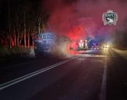 Un ómnibus de una empresa de turismo de Paysandú se prendió fuego en la ruta 5