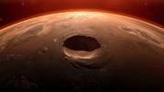 Estas son las impresionantes imágenes del cráter gigante en Marte que revela huellas de una antigua colisión