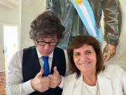 En el feriado, Milei recibió a Bullrich en Olivos