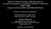 Sobre arte y conflicto en la década del 80