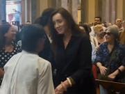 Victoria Villarruel fue a misa de cuaresma en sus primeras horas como presidenta por el viaje de Javier Milei