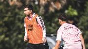 Lionel Messi volvió a entrenarse tras la lesión