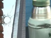 En Uruguay, una bala perdida entró a la casa de una familia mientras veían la TV: los salvó el termo del mate