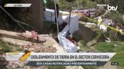Alcaldía paceña notifica desalojo de seis viviendas tras deslizamiento en el sector Cervecería de Pampahasi
