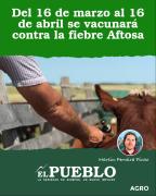 Del 16 de marzo al 16 de abril se vacunará contra la fiebre Aftosa ‣ Martin Ferreira Pinto