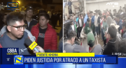 Taxistas protestan en Vinto y exigen justicia por colega atracado