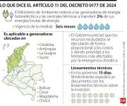 Generadoras deberán pagar 2% de las ventas brutas de energía durante seis meses