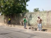 Construyen aceras y brocales en Av. Rómulo Gallegos