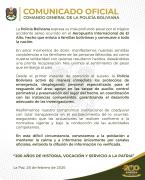 Policía manifiesta condolencias por accidente en El Alto; pide informarse por canales oficiales