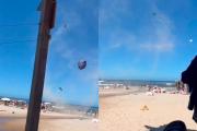 Un remolino se formó en Punta del Este y se llevó todo puesto: mirá el video