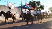 Llegó a Mercedes la marcha Grito de Asencio y hubo acto en plaza Independencia junto al Gaucho de Asencio para cerrar las celebraciones