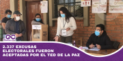 2.337 excusas electorales fueron aceptadas por el TED de La Paz