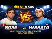 Ignacio Buse vs. Rinky Hijikata (1-2) por la final de la clasificación a Indian Wells