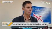 Este martes, Rodrigo Paz visitará Sucre para abordar proyectos prioritarios de Chuquisaca