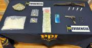 Golpe al microtráfico en El Belloto: PDI captura a sujeto con cannabis, cocaína base y armamento