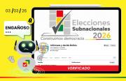 Página “Infórmate y Decide Bolivia” usa imagen del OEP para difundir encuestas falsas