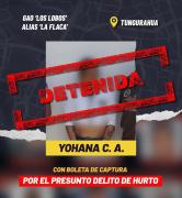 Detenida presunta integrante de “Los Lobos” en Ambato