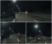 “¡Hijo de puta!”: filman a conductor que hizo maniobra ilegal en la Interbalnearia y chocó