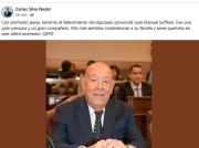 El vicegobernador despidió al diputado Suffloni: “Fue un gran compañero”