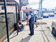 Libadores problemáticos en Plaza Pachano