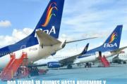BoA contara con 18 aviones hasta noviembre y proyecta su propio taller de mantenimiento