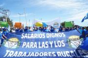 Trabajadores rurales protestaron en Expoagro por la falta de acuerdo salarial