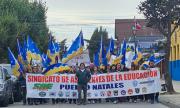 Asistentes de la educación natalinos marchan nuevamente por retraso en pago de bono de asignación