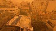 Una fuerte tormenta de arena azota Gaza y agrava la situación de los desplazados por el conflicto