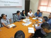 Fiscalía de Beni coordina con el Tribunal Electoral y la Policía acciones de seguridad para las elecciones subnacionales 2026