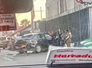 Frente a La Covico: Violenta agresión a colectivero tras choque múltiple