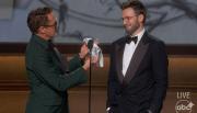 VIDEO. Robert Downey Jr. le dio la tanga de Channing Tatum a Chris Evans en pleno Oscar