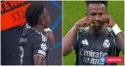 Vinicius provocó con gesto de ’lloriqueo’ a hinchada del City: brasileño les celebró gol en Champions