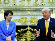 Trump hizo un polémico chiste sobre la Segunda Guerra Mundial frente a la primera ministra de Japón