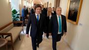 Javier Milei fue recibido por Víktor Orban en Hungría