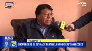 Choferes alteños se suman al paro por falta de resarcimiento