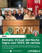 Remate Virtual del Norte logra casi 100% de ventas